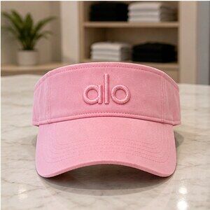 ALO Yoga Pink Tennis Open Top Visor Hat Activewear